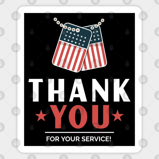 Veteran's Day - Thank You For Your Service Sticker by Etopix